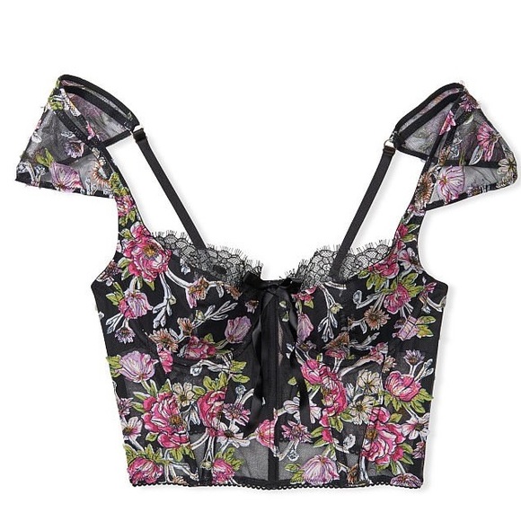 Victoria Secret Embroidered Bra + Panty SET 34DD/M - Picture 8 of 16